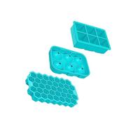 OUNONA 3 Piezas Moldes de Hielo de Silicona con Beaker y Cilindro Medidor Cubiteras para Hielo Diversas Resistente y de Limpiar para Bebidas Frías y Comida para Bebés