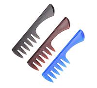 OUNONA 3 Piezas Peine para Peinar de Horquilla para Hombre Peine de Laca Cabello Dientes Anchos Hogar Peluquería