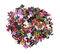 OUNONA 300 Piezas Letras de Madera Coloridas para Botones de Alfabeto Montessori sin para Manualidades Educativas y Decoración Creativa