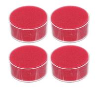 OUNONA 4 humedecedores de papel para la punta del dedo: esponja redonda de plástico para mesa - vaso humectante de esponja - humectante rojo para sujetar y contar papel y documentos.