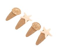 OUNONA 4 Piezas Accesorios Cabello Estilo Hawaiano Pinza Cabello Estilo Sirena Set De Pinzas Para Vacaciones La Playa y Bodas Forma Mar