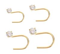 OUNONA 4 Piezas Anillo De Nariz De Plata De Ley Kit De Perforación De Nariz Piercings De Joyería Creativa Decoración