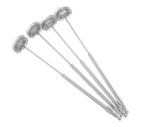 OUNONA 4 Piezas Batidores de Espuma de Leche de Acero Inoxidable con Doble Resorte Mezclador Manual para Café Latte y Batido de Huevos Herramienta Compacta para Cocina y Bebidas