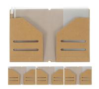 OUNONA 4 Piezas Bolsa para Pasaporte de Papel Kraft Color Caqui con Diseño Práctico y Elegante, Funda de Viaje con Organizador de PVC para Documentos y Tarjetas