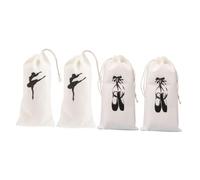 OUNONA 4 Piezas Bolsa para Zapatos de Ballet con Cordón Organizador Portátil para Accesorios de Baile Bolsa Suave para Zapatillas de Danza Almacenamiento Práctico y Duradero para