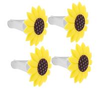 OUNONA 4 Piezas Clip de Aromaterapia para Coche Decoración Creativa de Girasol de Clip para Rejilla de Ventilación Accesorios de Ambientador para Coche