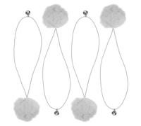 OUNONA 4 Piezas de Pelota de Juguete para Rascar Gatos con Cascabel, Repuesto para Poste Rascador, Material Felpa, Accesorio Interactivo para Árbol de Gato