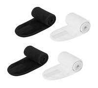 OUNONA 4 Piezas Diademas Elásticas Absorbentes Para Mujer Con Cierre De Presión Para Yoga Spa Baño y Maquillaje Diadema Para Mujer Cinta Pelo