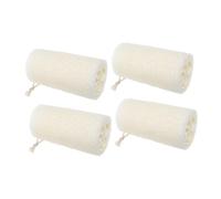 OUNONA 4 Piezas Esponjas de Lufa Naturales para Ducha Exfoliantes Suaves y Efectivas para Piel Seca y Sensible Esponja Corporal Vegetal con Cuerda Promueve Circulación y Limpieza