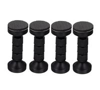 OUNONA 4 piezas Estabilizadores para Cabecero de Cama Ajustables con Soporte Telescópico Antivibración para Marco Cama de Negro Protección contra Sacudidas y Ruido para Muebles