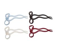 OUNONA 4 Piezas Horquilla Francesa Lazo Accesorios para Peinar Moños de Palillos Cabello Vintage Forma Horquillas Onduladas para Mujeres y Niñas Diseño de Lazo Pelo