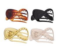 OUNONA 4 Piezas Pinzas para Cabello Francés Clips Planos Resistentes de Pc para Mujer Accesorios de Moda para Bodas y Diario Colores Surtidos Elegantes y Versátiles