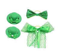 OUNONA 4 Piezas Tapa De Botella Irlandesa Sombrero Irlandés Accesorio De Botella De Fiesta Botella DIY Manualidades Sombrero Verde Mini Lazo Paño Cepillado Eva Artesanía Vino