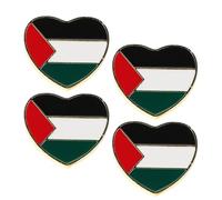 OUNONA 4 Pines de Solapa Bandera Palestina de Aleación, Accesorios Elegantes Resistentes Decoloración para Fiestas y Eventos Deportivos