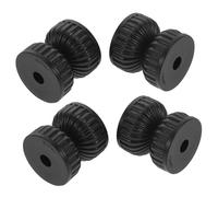 OUNONA 4 Topes de Pared para Cama, Fijador Ajustable de Plástico Negro para Marco y Cabecero, 4 Piezas, Reduce Ruido y Vibración