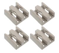 OUNONA 4 Topes Grandes para Puerta Corredera de de Ducha Guía Inferior de PP Resistente para Riel de Puerta Fijador Estable Antideslizante para Sistema Paquete de 4 Piezas