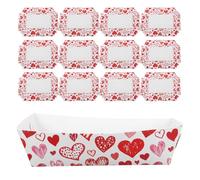 OUNONA 40 bandejas de papel para comida con forma de barco, para San Valentín, fiestas, fiestas, aperitivos, palomitas, postres, hamburguesas, perritos calientes, sándwiches, tacos y patatas fritas.