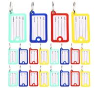 OUNONA 40 Etiquetas de Identificación de Claves Coloridas de Pp Ventana Transparente y Almacenamiento para Llaves, Compactas y Multifunción para Hogares y Gestión de Alquileres