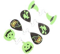 OUNONA 4pares Pendientes de Halloween para Mujer y Niñas de Pendientes Colgantes de Cuero Diseño de Calabaza y Sombrero de Bruja Que Brillan la Oscuridad para Fiesta de Fiesta