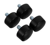 OUNONA 4piezas Cabezales Decorativos para Barra De Cortina Tapas Negras De Plástico Accesorios para Remate De Cortinas Uso Ventana De Hogar y Oficina