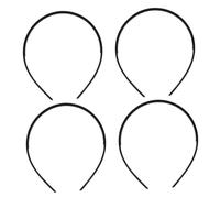 OUNONA 4piezas Diadema Antideslizante De Plástico Hebilla y Dientes Para Niñas Accesorios Cabello Diadema Sencilla Para Usar La Playa o Fiestas