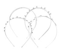 OUNONA 4piezas Diadema De Perlas Para Novia Gemas De Imitación Accesorio Cabello De Boda Decoración Exquisita Para Cabello De Novia