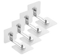 OUNONA 4piezas Dispositivo Anticaída para Muebles Anclaje de Pared sin Perforaciones Anclajes Adhesivos para Estanterías y Cómodas Protege Bebés