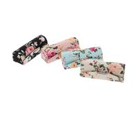 OUNONA 4piezas Estuche para Lápiz Labial Floral Bordado Retro para Guardar Pintalabios para Mujer