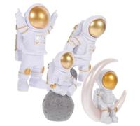 OUNONA 4piezas Figuras De Astronauta De Resina Decoración De Escritorio Estatua Decorativa