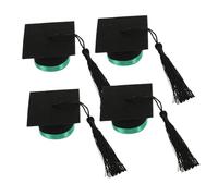 OUNONA 4piezas Mini Adornos De De Graduación para Botellas De Vino Accesorios para Fiesta DIY