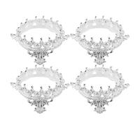 OUNONA 4piezas Soporte para Pinceles para Manicura Organizador de Herramientas de Uñas con Diseño Real y Detalles de Perlas para Guardar y Exhibir Salón de Uñas