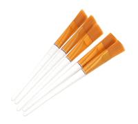 OUNONA 5 Piezas Cepillo Para Mascarilla Facial Transparente Brocha Para Mascarilla Facial Punta Amarilla Herramienta De Maquillaje Para Aplicar El Baño o Gimnasio