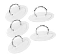 OUNONA 5 Piezas Parche D D para Kayak y Paddle Surf PVC Blanco Accesorios para Embarcación Hinchable y Tabla Paddle Surf Fácil Instalación y Seguridad Garantizada