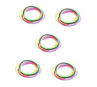 OUNONA 5 Series Silicona Coloridas Para Brazaletes Elásticos Accesorios Para Fiestas Y Manualidades 10 Piezas X 5