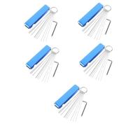 OUNONA 5juegos Herramientas De Limpieza De Agujas Para Carburadores De Motocicleta Kit De Agujas De Limpieza Caja De Almacenamiento y Llave Forma