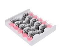 OUNONA 5Pares Pestañas de Ojos Falsos Reutilizables con Cajas de Pestañas Cosméticas Maquillaje Naturales y Cómodas Realzar de Tus Ojos