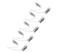 OUNONA 5piezas Broche de Cigarra Animal de Metal Borla Pin de Solapa para Chaqueta Ojal Broche de Cadena Colgante para Camisa de Traje Joyería de Insectos para Hombres y Mujeres