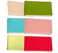 OUNONA 6 Blocs de Notas Pestañas de Página, Cuadernos Prácticos y Creativos de Imitación Cuero y Papel para Oficina y Escritorio, Diseño Delicado y Colores Variados