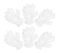 OUNONA 6 pares Guantes Microfibra para Inspección y Manipulación de Joyas Reutilizables sin Polvo Seguro para Arte y Trabajo Limpio Hombres y Mujeres