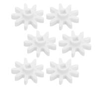 OUNONA 6 Piezas Engranaje para Máquina de Chicles que Funciona Monedas Engranaje de Plástico Blanco de 9 Dientes para Máquina de Pinball
