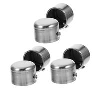 OUNONA 6 Piezas Finales para Barra de Cortina de Acero Inoxidable Tapones Decorativos Compactos para Varillas de Cortina Accesorios Prácticos y Resistentes para Decoración Hogar