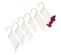OUNONA 6 Piezas Pendientes Ear Cuff Largos con Flecos Pendientes Colgantes de Cadena para Mujeres Versátil de Joyería No Perforada para Bodas y Fiestas Temáticas
