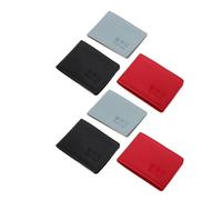 OUNONA 6 Piezas Portadocumentos para Licencia y Seguro de Vehículo de Cuero Sintético PU, Funda Delgada y Ligera, Organizador Multicolor (Negro, Azul, Rojo), Protector de Identificación