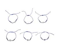 OUNONA 6 Piezas Pulseras de Ojo Turcas Ajustables para Mujer Abalorios y Amuletos de Buena Suerte Diseño Cómodo y Versátil para Protección y Estilo Diario