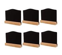 OUNONA 6 piezas Tablero de Mensajes de Madera Pizarra Mini Doble Cara con Base para Decoración Bares Cafeterías y Fiestas para Dibujos y Notas