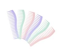 OUNONA 6piezas Peines De Plástico Para Peinar Unidades Para Cabello Rizado Peine Para Hombres y Mujeres