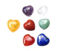 OUNONA 7 piezas Piedras de Chakra Forma Cristales Naturales Energéticos para y Sanación Piedras de Yoga Coloridas para Energético y Decoración