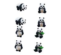 OUNONA 8 piezas Llaveros de Panda de PVC Accesorios de Moda para Bolsos y Claves Decoración y Resistente Creativo para Adultos