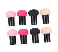 OUNONA 8 Piezas Maquillaje De Sombras De Ojos Forma De Hongo Borla De Maquillaje Para Esponjas y Soplos De Polvos De Chicas Esponja