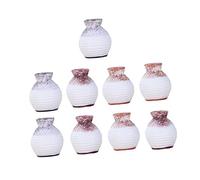 OUNONA 9 Piezas Decoración de Miniatura Jarrones de Resina Adornos de Paisaje Falsos para Hogar y Oficina Colores Gris Marrón y Marrón Oscuro